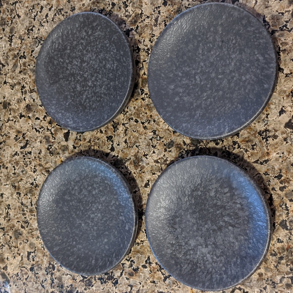 Crate & Barrel Earthenware Stone Color Cole Coasters Set of 4 - Picture 1 of 4
